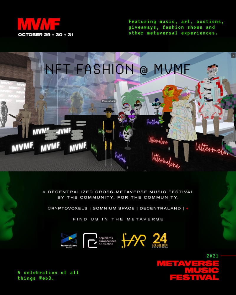 NFT Fashion at MVMF international festival 29-31 October