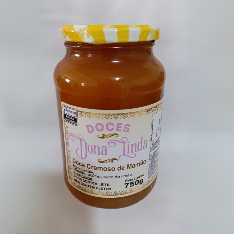 Doce de Mamão (750g)- Doces Dona Linda