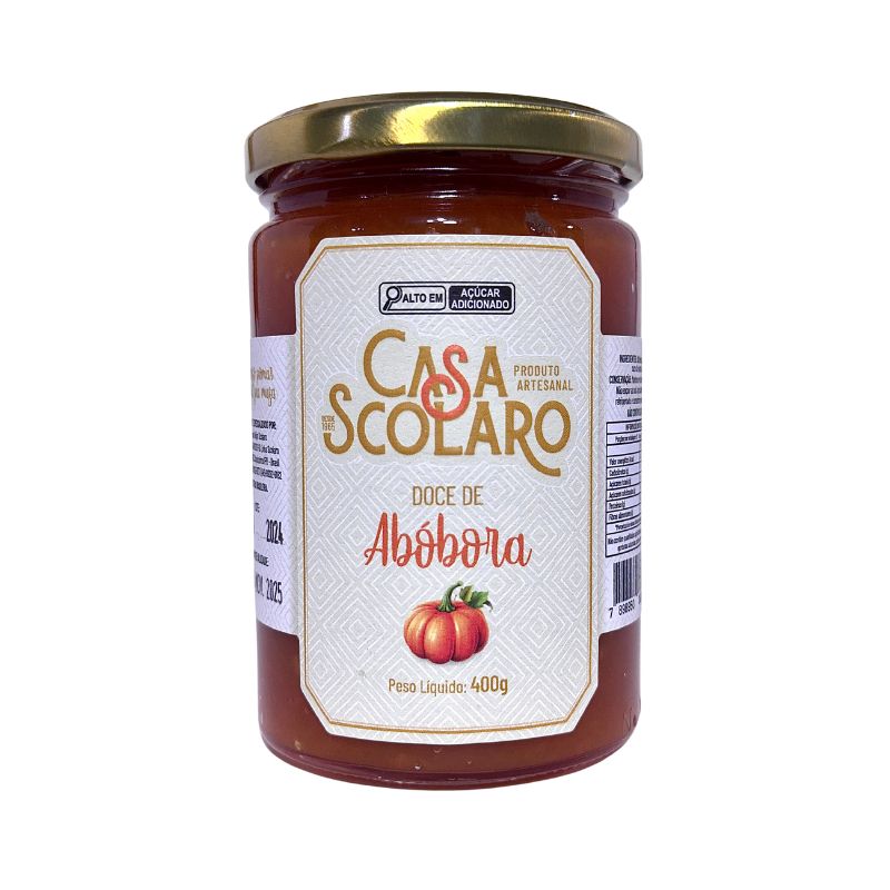 Doce de Abóbora 400g - Casa Scolaro