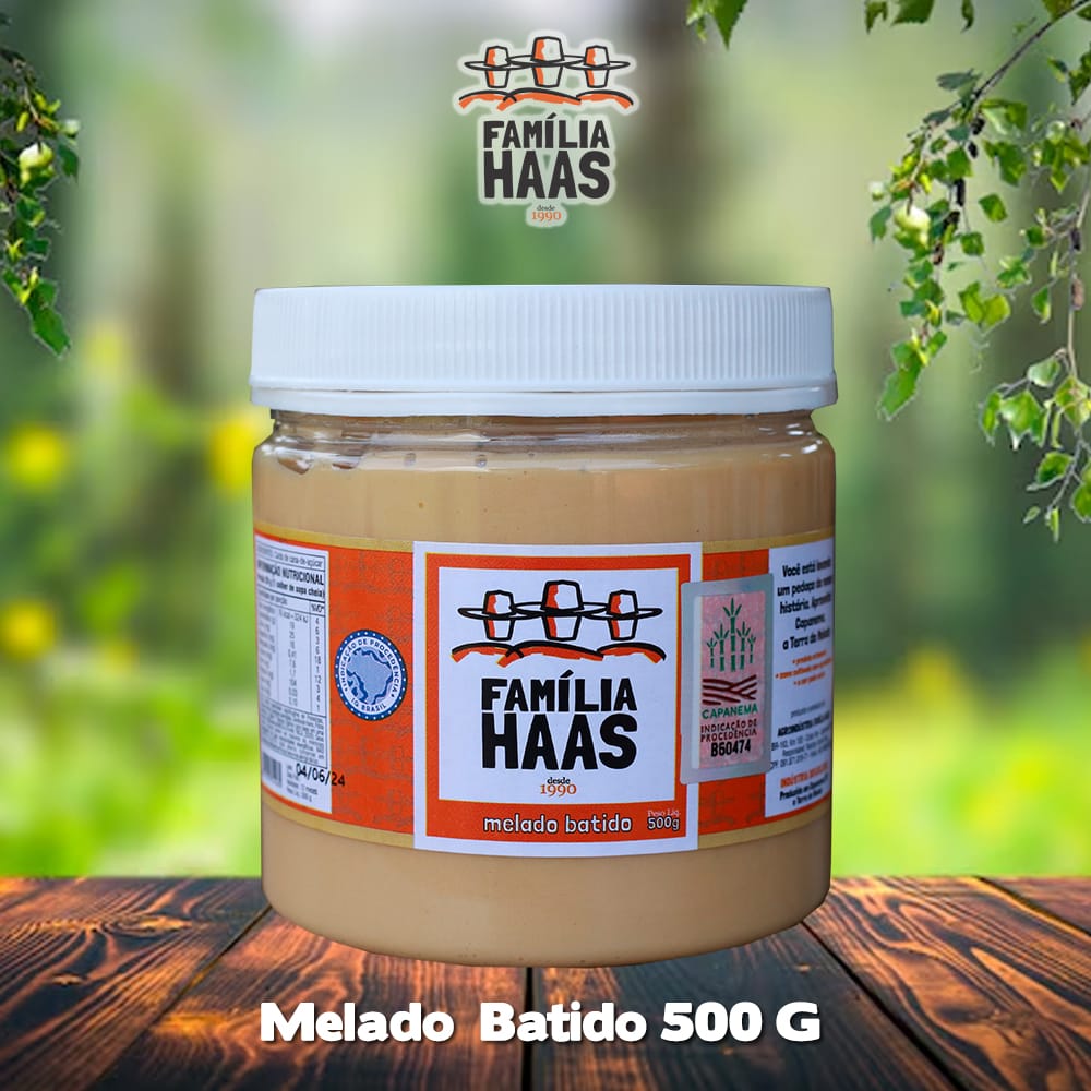 Melado de Cana Batido (500g)- Família Haas