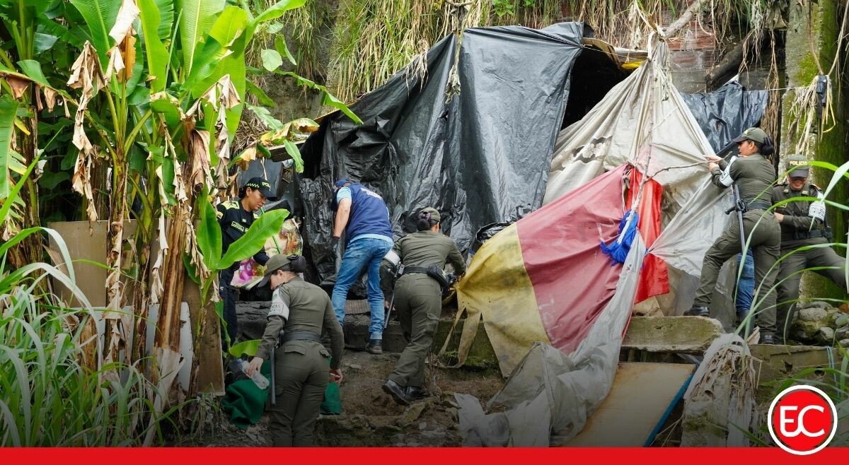 Alcaldía de Ibagué y Policía desmontaron cambuches en la cuesta de la calle 14