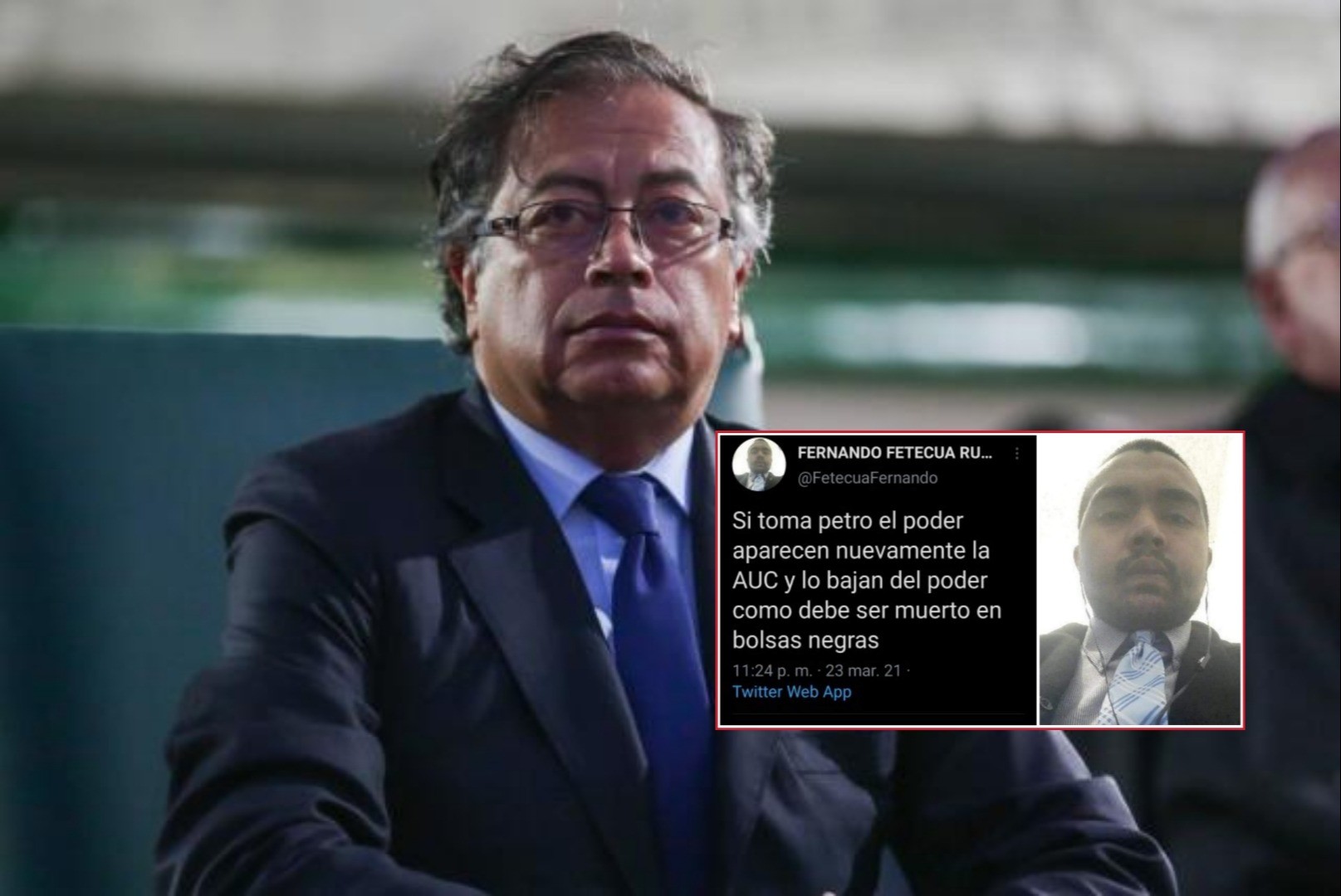 Imputan cargos a un ciudadano por amenazar en Twitter al presidente Petro