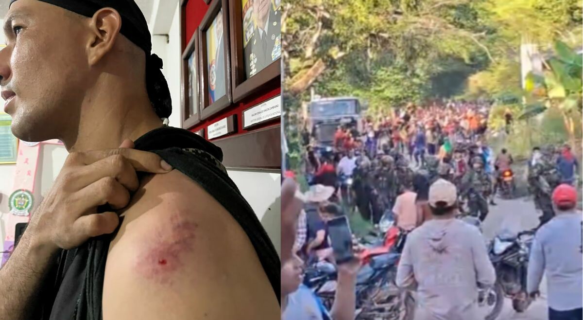 Asonada en Ataco, Tolima, por minería ilegal dejó varios soldados heridos
