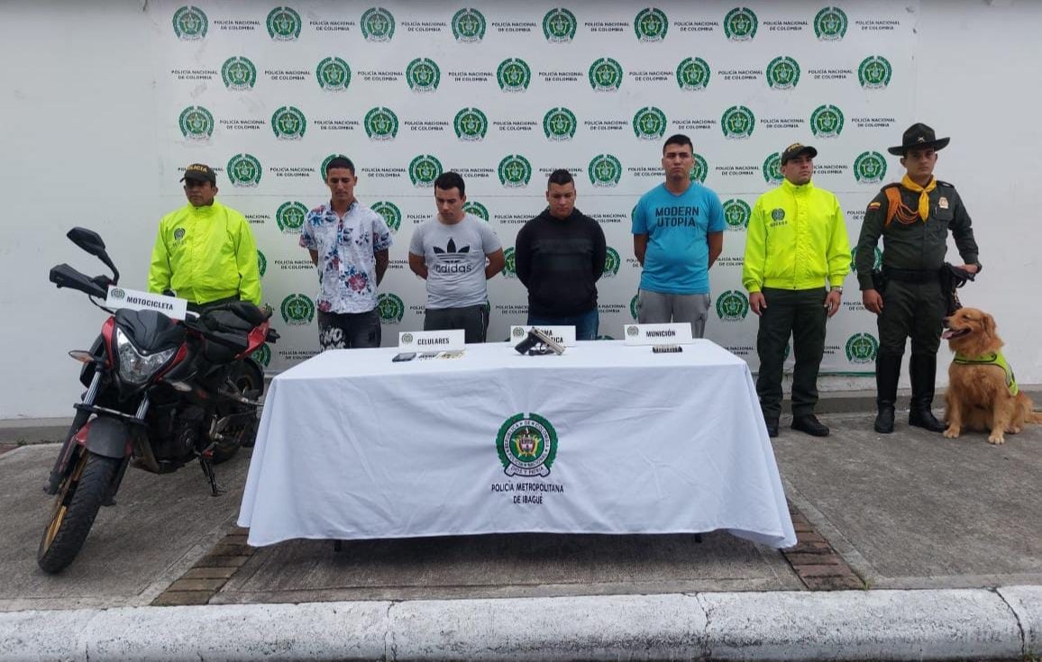 Caen 'Los Chips', temida banda de atracadores en Ibagué