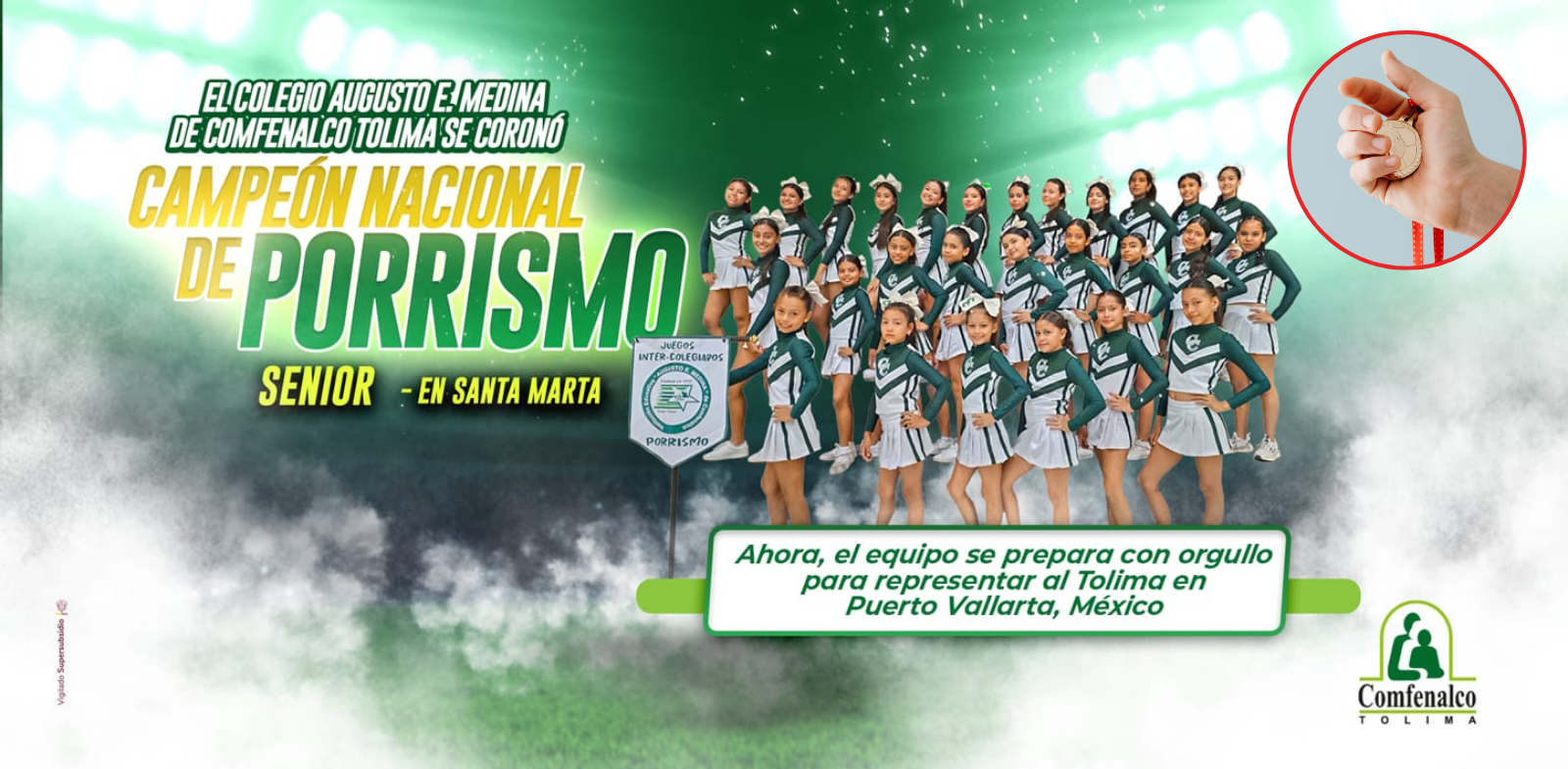 Campeonas nacionales: las porristas del Colegio Augusto E. Medina se proyectan hacia México