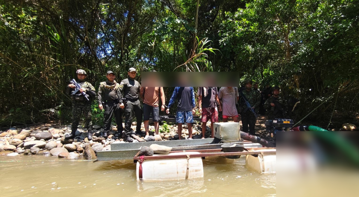 Capturan a cuatro personas por minería ilegal en Mariquita, Tolima
