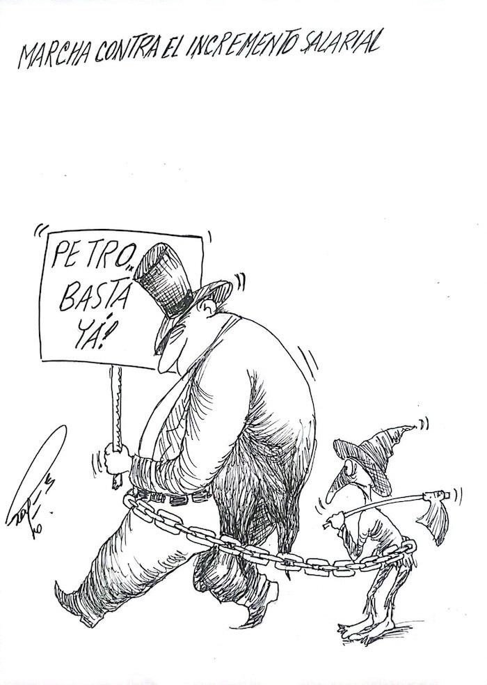 Marcha contra el incremento salarial