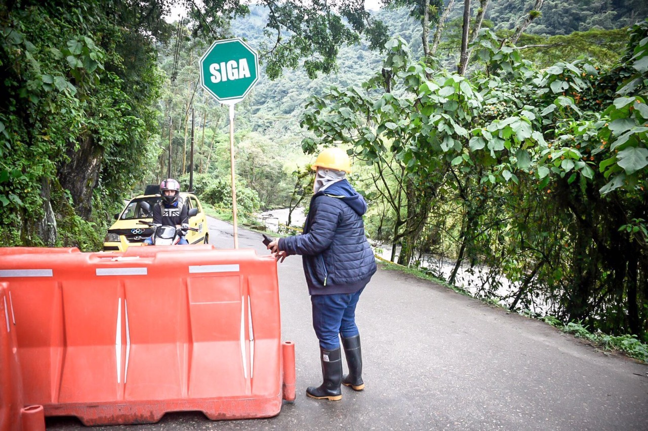 Cierres parciales en la vía hacia el cañón del Combeima