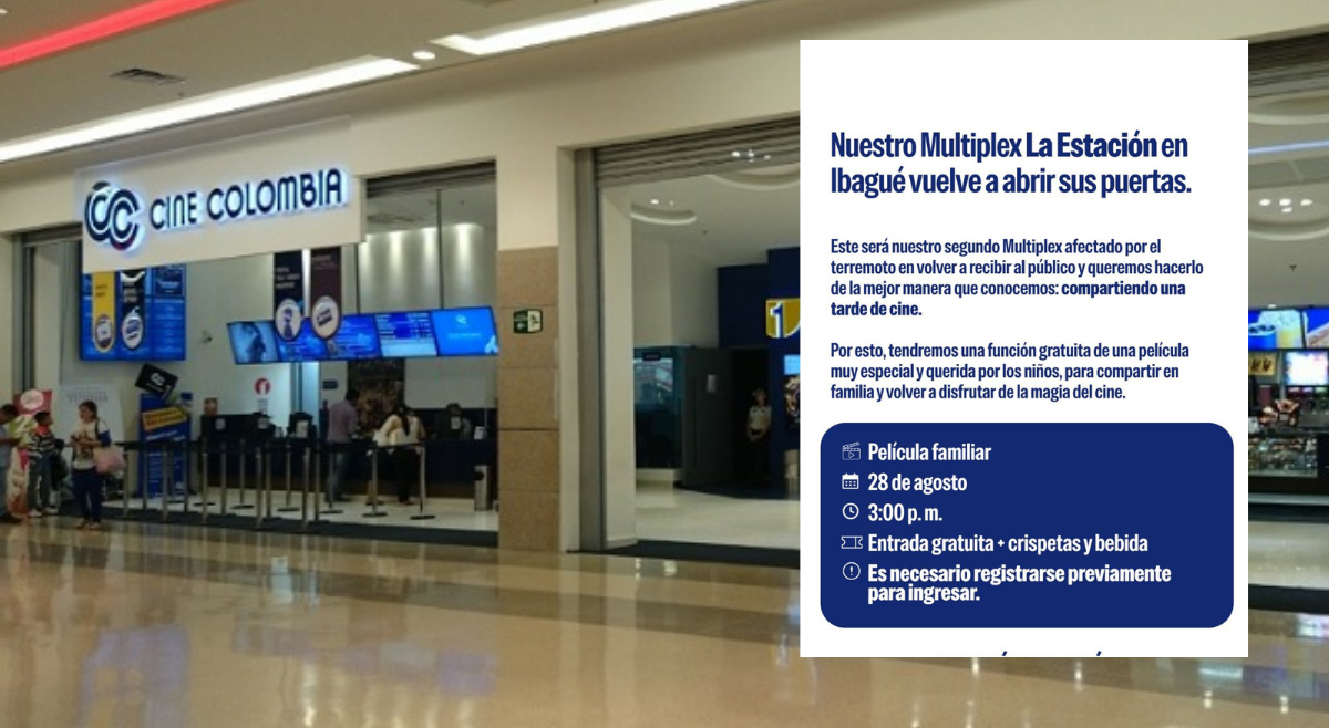 Cine Colombia reabrirá sus puertas este viernes en Ibagué