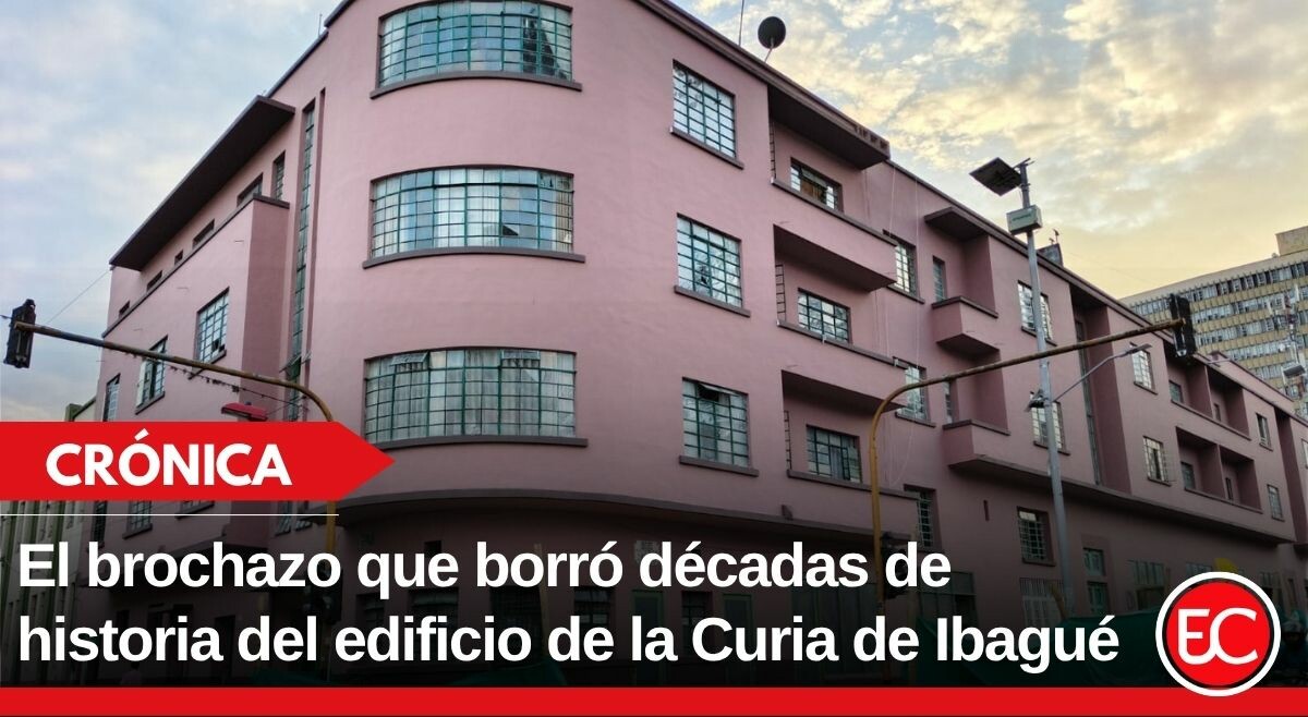 El brochazo que borró décadas de historia del edificio de la Curia de Ibagué
