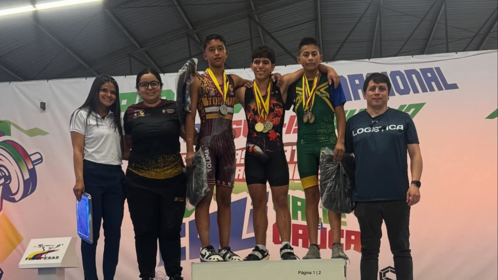 Futuro prometedor: jóvenes pesistas tolimenses se destacan en Cali con 35 medallas