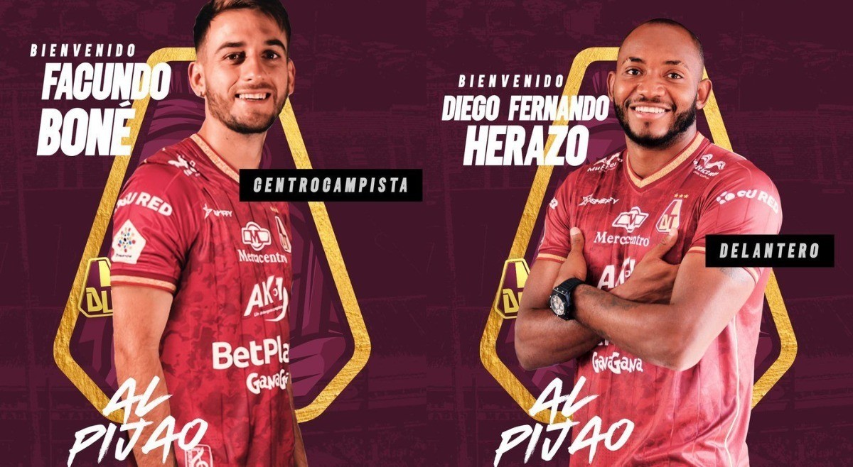Deportes Tolima se sigue reforzando, llegan Facundo Boné y Diego Herazo