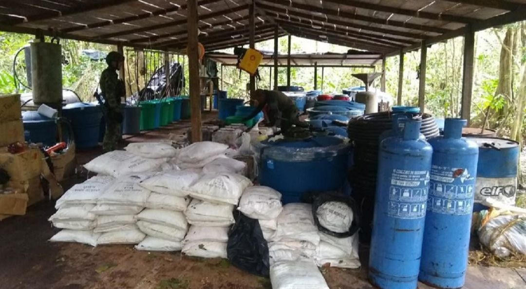 Destruyen laboratorio de cocaína en el sur del Tolima