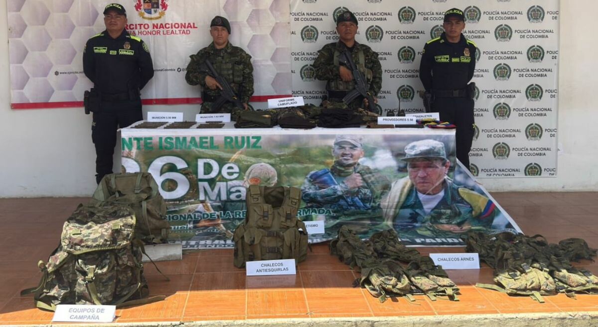 Ejército desmantela depósito delictivo del Frente Ismael Ruiz en el sur del Tolima