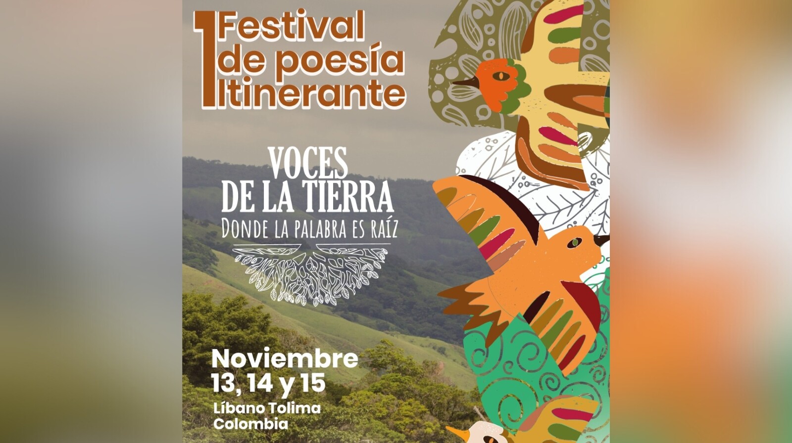 El Líbano será escenario del I Festival Itinerante de Poesía “Voces de la Tierra”