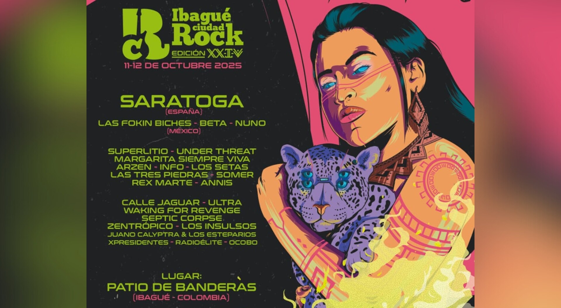 Este es el cartel del Ibagué Ciudad Rock de 2025