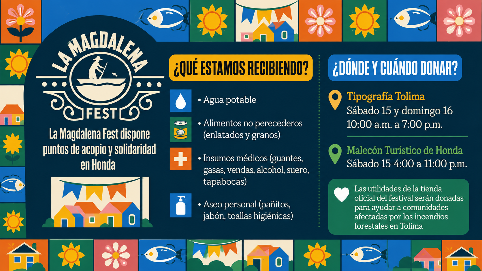 La Magdalena Fest se une a las acciones de solidaridad con las comunidades afectadas por la emergencia
