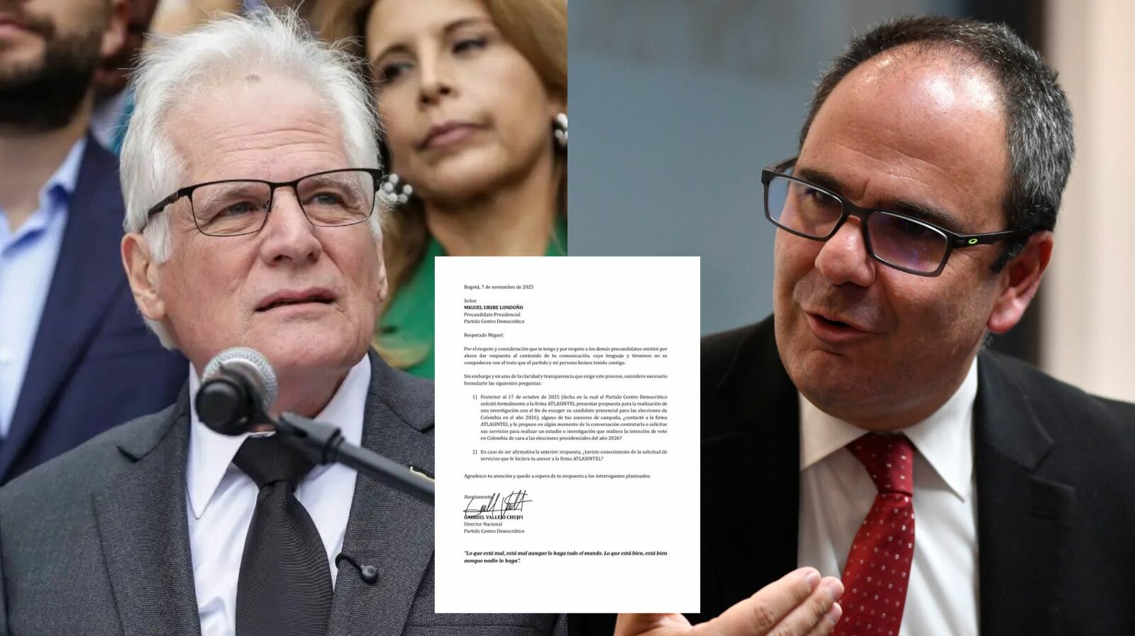 Fracturas en el uribismo por la encuesta para definir su candidato en 2026