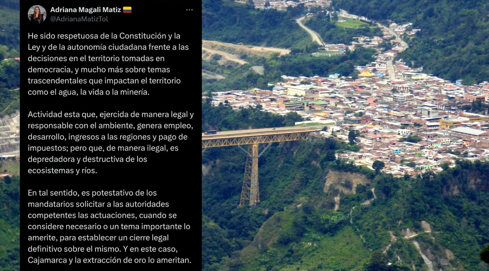 Acuerdo sobre extracción de oro en Cajamarca queda en firme