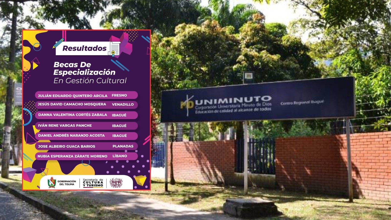 Gobernación del Tolima anuncia a los ganadores de las becas de Gestión Cultural