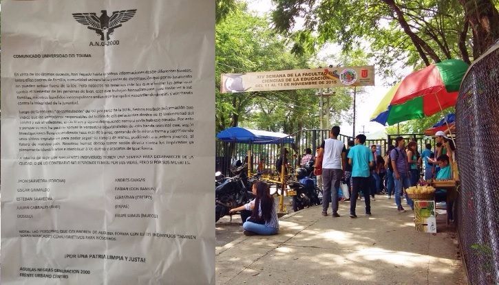 Panfleto amenazante contra ‘jíbaros’ estaría circulando dentro de la UT