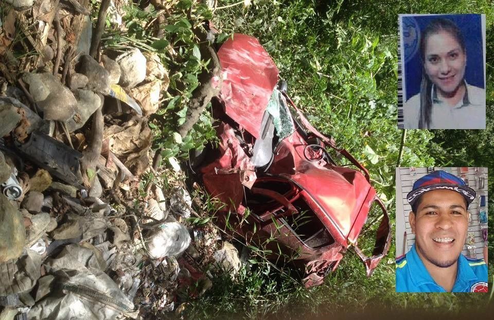 Accidente registrado sobre la antigua vía al Totumo dejó como saldo la muerte de una pareja