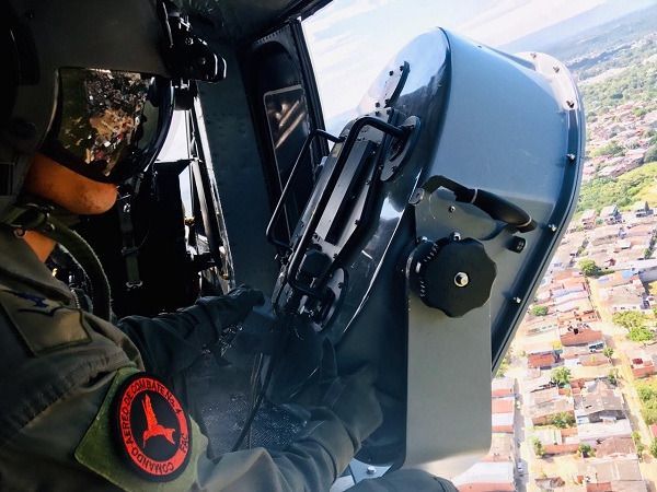 Helicópteros del CACOM 4 promueven la seguridad e incentivan el espíritu de la Navidad