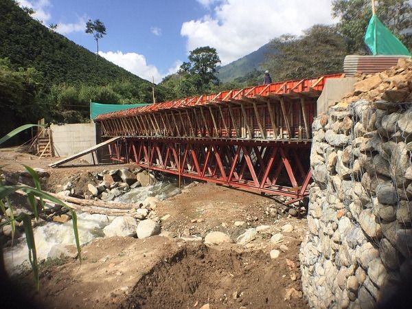 Obras del puente entre Ibagué y Anzoátegui tienen avance del 90 %