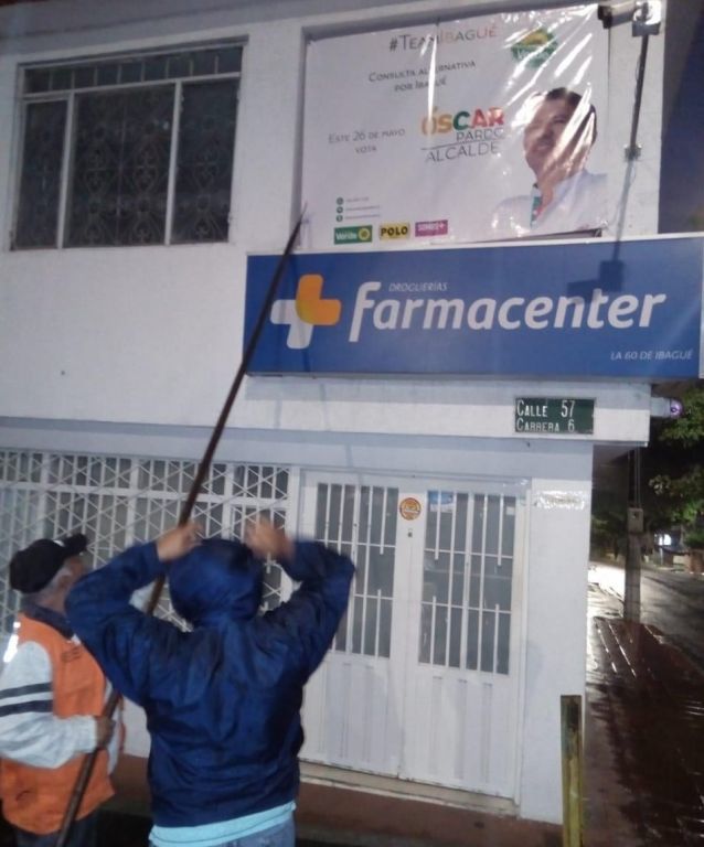 Primeras acciones contra publicidad política extemporánea en Ibagué