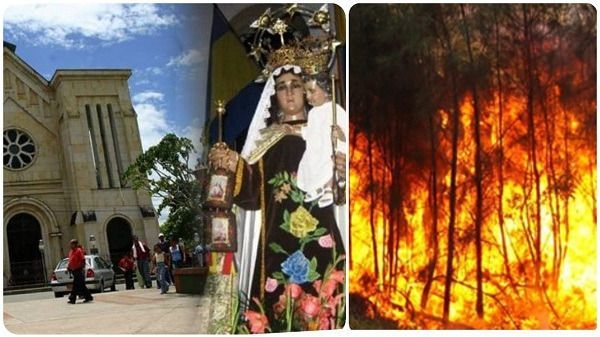 Celebración del día de la Virgen del Carmen, contra los incendios forestales