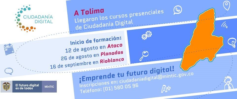 Nuevos cursos gratuitos y presenciales del MinTIC sobre digitalización llegan al Tolima