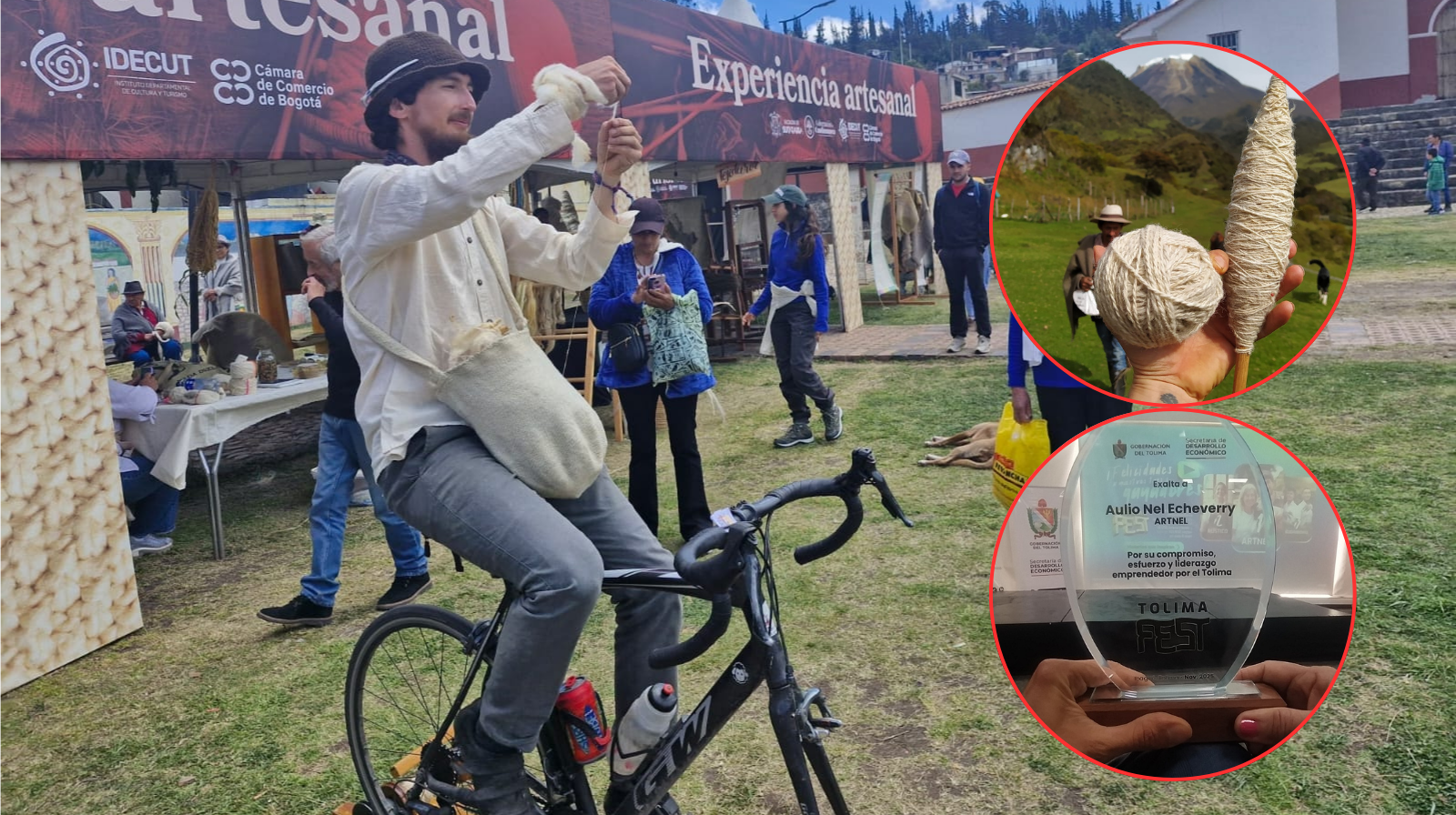 Aulio Nel Echeverry, el artesano tolimense que fundó la ruta de la lana y creó la bicirueca