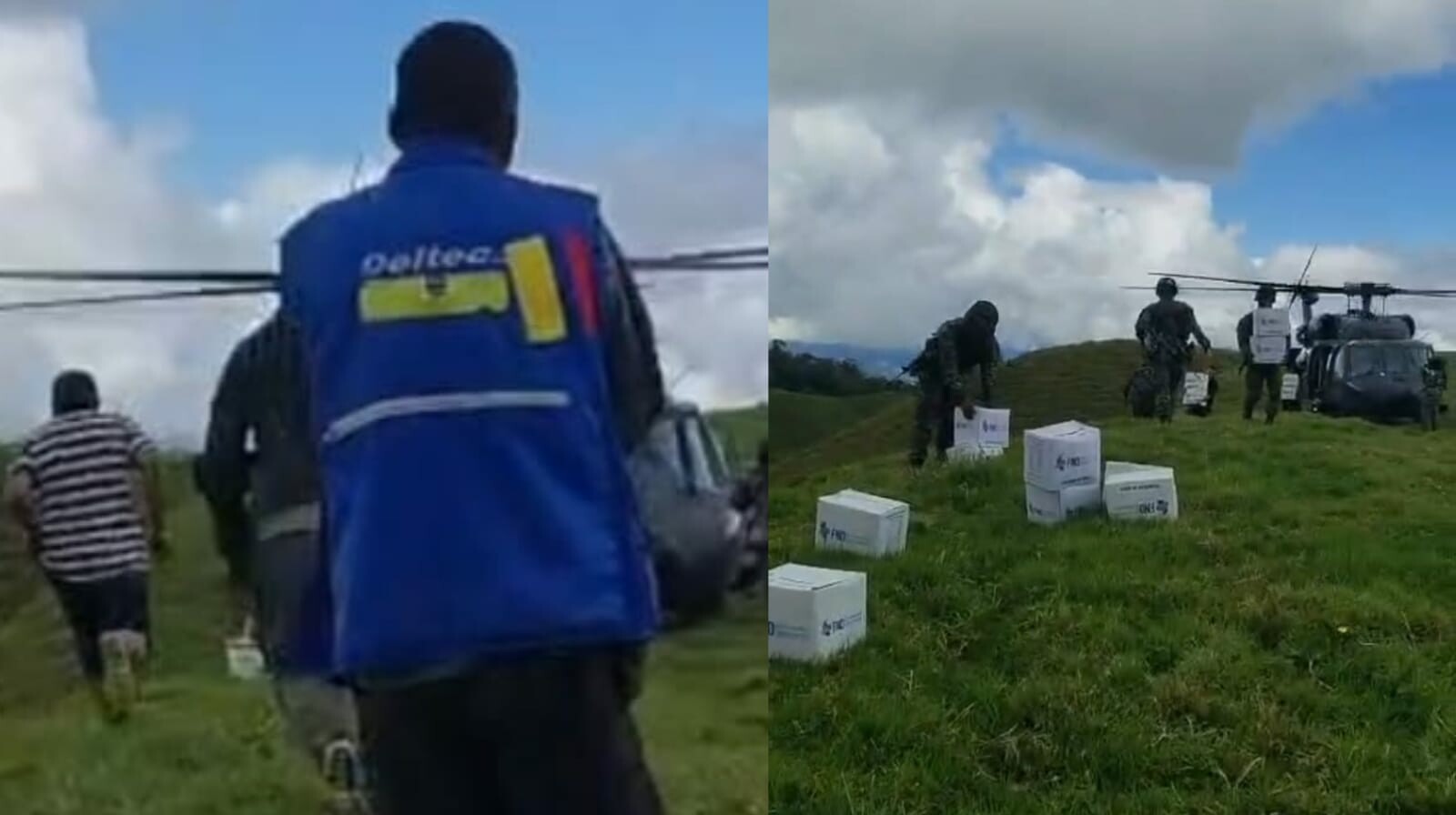 Operaciones aéreas permiten abastecer a familias aisladas por deslizamiento en Cerro Pitayó