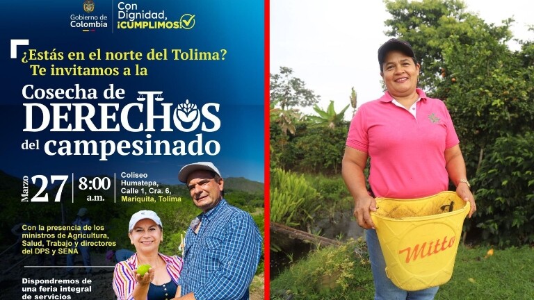 Mariquita será epicentro de la “Cosecha de Derechos del Campesinado”