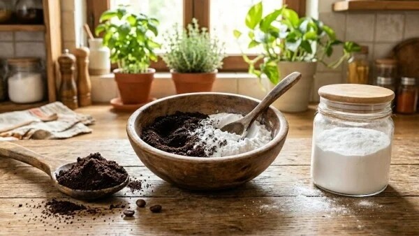 Café usado y bicarbonato: mezcla práctica para el hogar