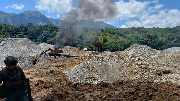 Operativo en el sur del Tolima golpea la minería ilegal
