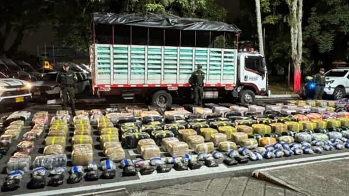Camión “lleno de naranjas” ocultaba millonario cargamento de droga en Tolima