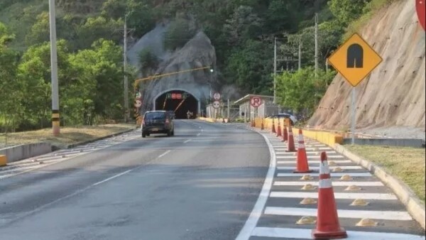 Habrá cierres nocturnos en el Túnel de Gualanday