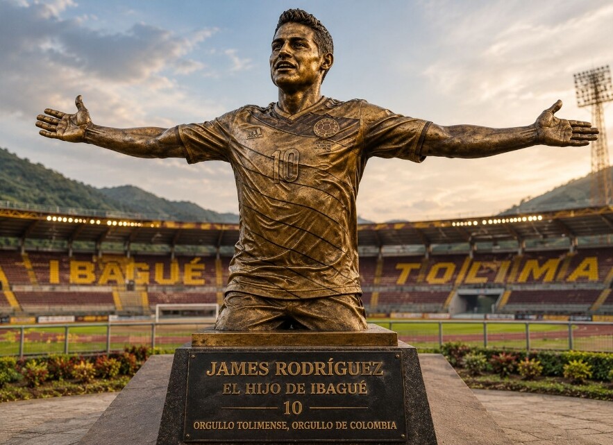 ¿Para cuándo la escultura de James Rodríguez en Ibagué?