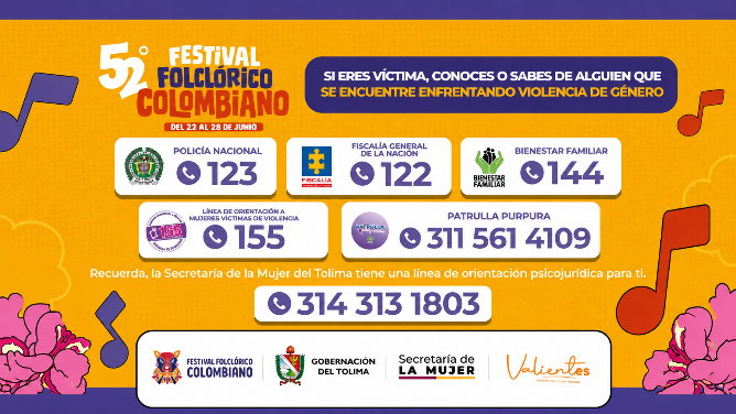 ¿A dónde acudir si eres víctima de violencias basadas en género en las fiestas del folclor?