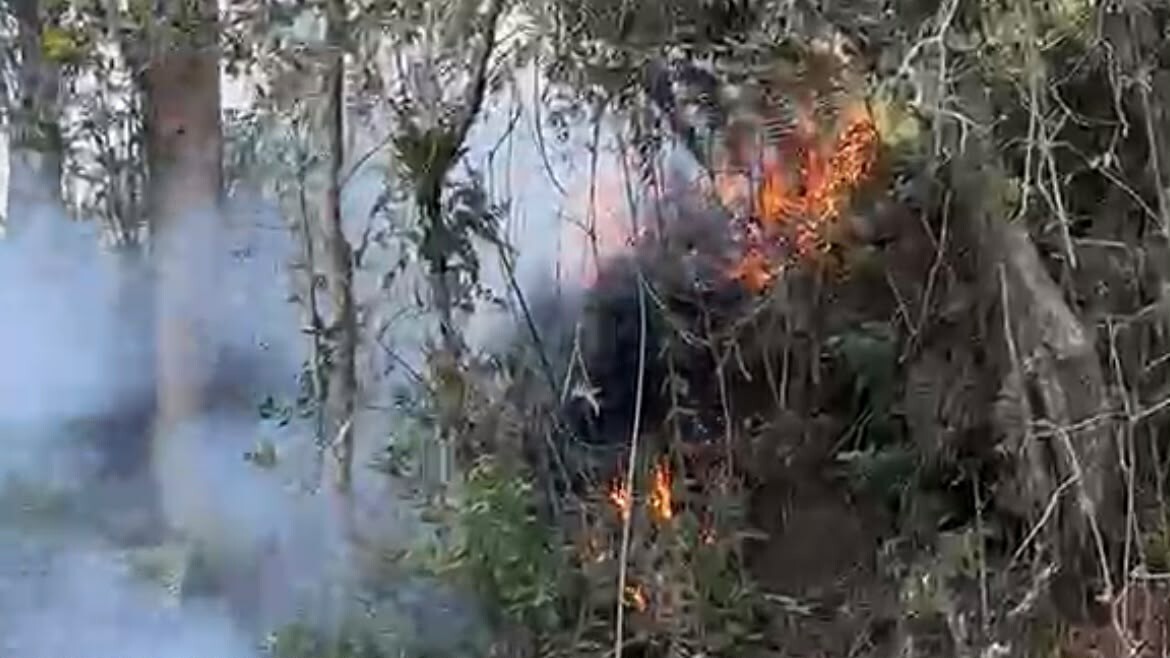 Investigan incendio provocado en una finca de Roncesvalles