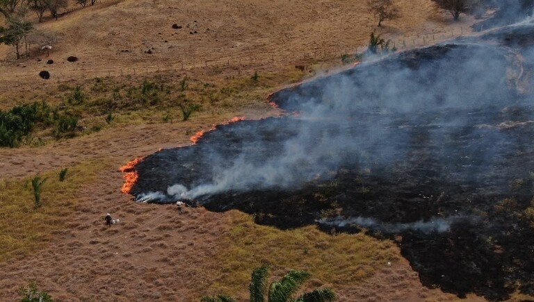 Cortolima monitorea desde el aire los cinco incendios activos en Ortega