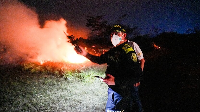 Policía investiga origen de incendios forestales en cuatro municipios