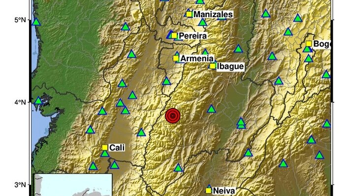 Sismo de 4,1 sacudió al sur del Tolima durante la madrugada