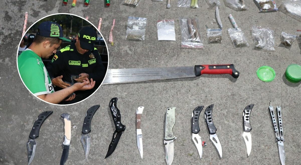 Incautaron armas y drogas en el Murillo Toro previo al encuentro entre el Tolima y Nacional