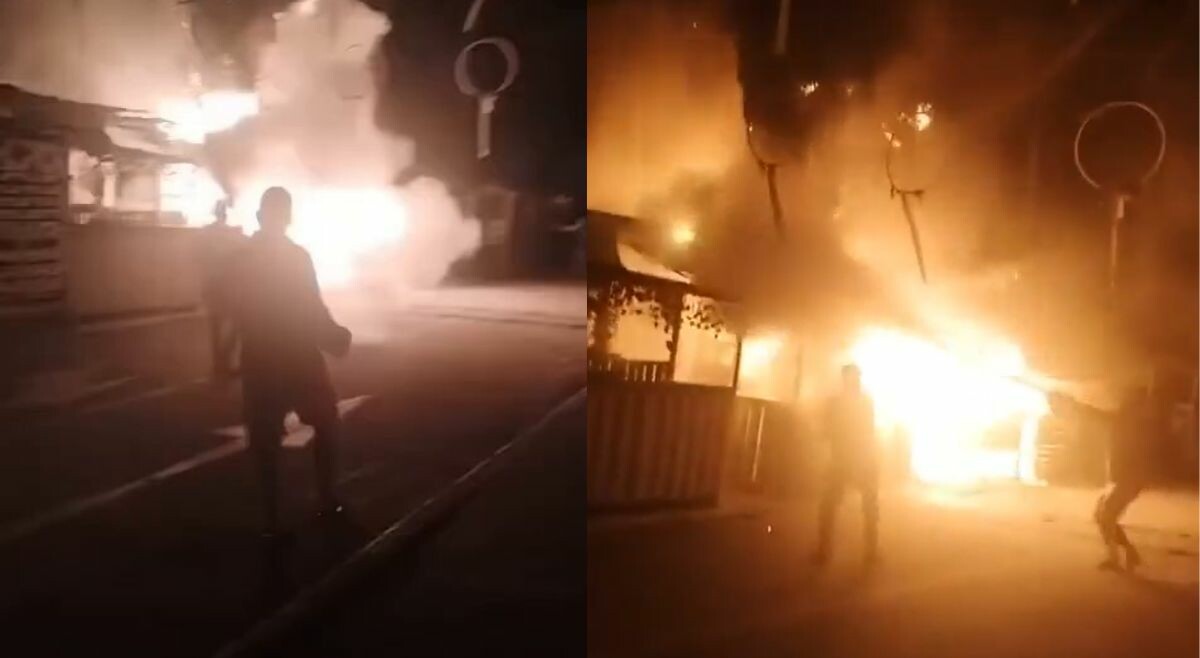 Incendio dejó pérdidas totales en locales comerciales de San Bernardo en Ibagué