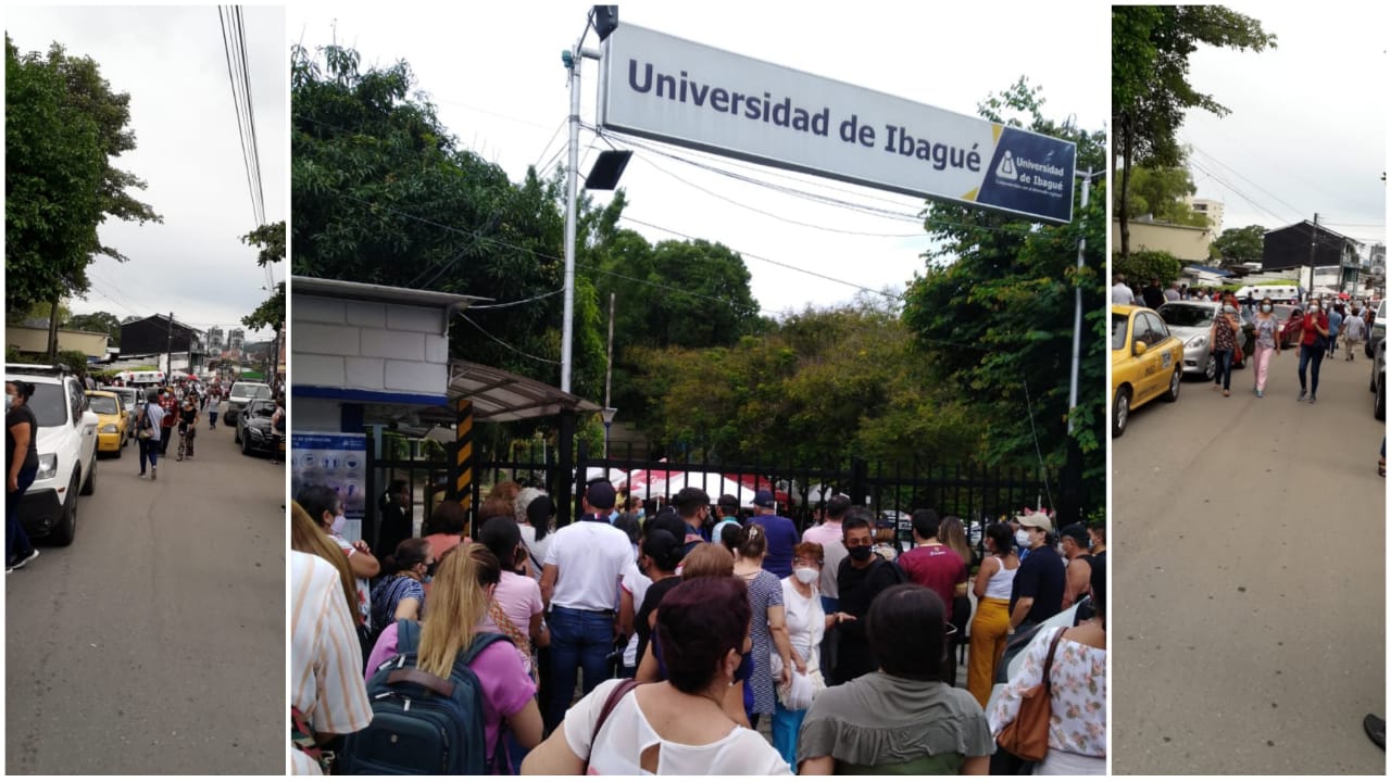 Caos total en jornada de vacunación para mayores de 65 años en Ibagué