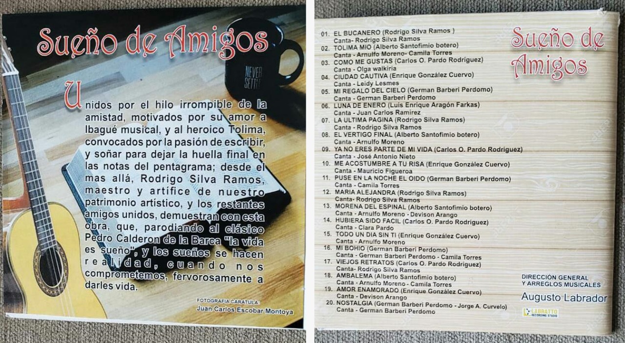 Lanzan CD “Sueño de Amigos” de cinco compositores tolimenses