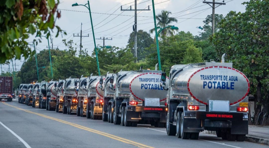 Llegaron 40 carrotanques a Riohacha que llevarán agua a la Alta Guajira