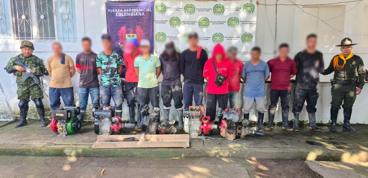 Golpe en Coyaima contra la minería ilegal: 12 capturados por parte de las autoridades